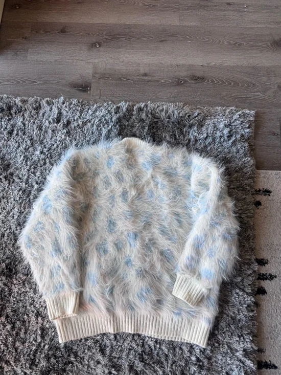 Aelfric Eden Cream Sweater with Pale Blue Accents - Picture 4 of 6